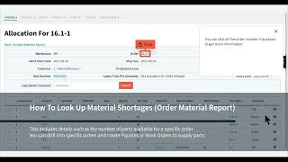 How To Look Up Material Shortages in Cetec ERP Order Material Report [upl. by Snow286]