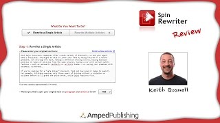 Article Spinner Software  Spin Rewriter 70 Review [upl. by Witte]