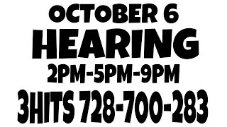 SWERTRES HEARING 2PM5PM9PM OCTOBER 6 2024 3HITS 700 283 728 [upl. by Adran]