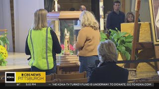 Catholics visit St Judes arm at Pittsburgharea church [upl. by Atil428]