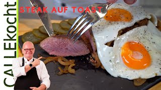 Steak mit blonden Zwiebeln amp Spiegelei Du wirst es lieben [upl. by Ashla]