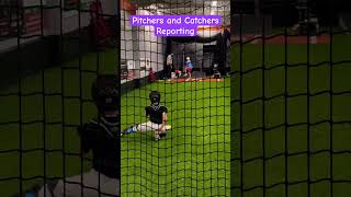 Pitchers and Catchers Reporting baseball pitcher baseballdrills mlb catcher baseballlife work [upl. by Ebarta]