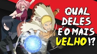 CONHEÇA A IDADE DOS PERSONAGENS DE NARUTO 01 [upl. by Ramin970]