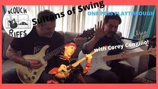 SULTANS OF SWING by DIRE STRAITS with Corey Congilio  COUCH RIFFS [upl. by Leunamesoj]