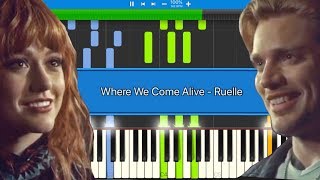 SHADOWHUNTERS FINALE Where We Come Alive  Ruelle  Synthesia Piano Tutorial [upl. by Azenav]