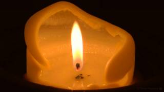 Virtual Candle Close Up Candle with Soft Crackling Fire Sounds Full HD [upl. by Ecnarrat]