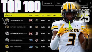 Top 100 Players in College Football 25 MUST SEE RATINGS [upl. by Ardnnaed221]