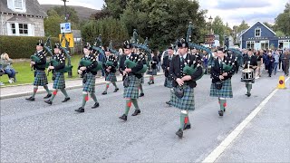 Caber Feigh played by Ballater Pipe Band on the march before the 2023 Braemar Gathering [upl. by Fortunna517]