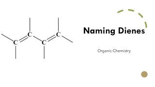 Naming Dienes Organic chemistry [upl. by Elrebmik]