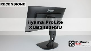 iiyama ProLite XUB2492HSU Recensione [upl. by Yk397]