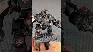 Black Templar Brutalis Dreadnought painting process warhammer warhammer40k 40k paint painting [upl. by Nilknarf]