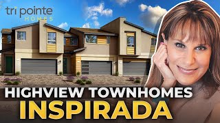 TOWNHOMES in Inspirada Henderson TriPointe Townhomes  Highview Tour  Las Vegas NV Living 2024 [upl. by Paxton]