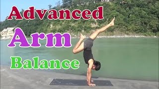 Advanced Arm Balance  Ashtanga Yoga in Rishikesh India  vyfhealth [upl. by Linad]