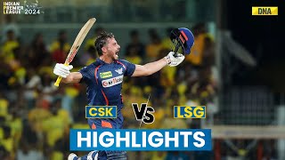 CSK vs LSG Highlights Marcus Stoinis Hits 124 As LSG Beat CSK By 6 Wickets  IPL 2024 Highlights [upl. by Pellikka]