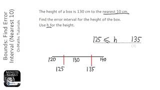 Bounds Find Error Interval Nearest 10 Grade 5  OnMaths GCSE Maths Revision [upl. by Anisor950]