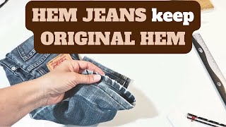 How to HEM JEANS with Eurohem Hemming Denim Pants [upl. by Letisha]