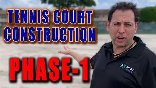 HOW TO BUILD HIGHQUALITY TENNIS COURTS StepbyStep Guide to Tennis Construction  PHASE 1 [upl. by Roddie]