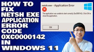 How To Fix Netshexe Application Error Code 0xc0000142 in Windows 11 [upl. by Aloiv]