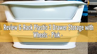 Review GRack Plastic 3 Drawer Storage with Wheels  Pink  Storage Organizer Bins with Drawers [upl. by Ima]