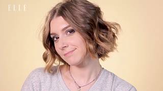 Cómo ondular el pelo corto  Tutorial  Elle España [upl. by Kippy]