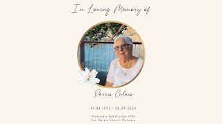 In Loving Memory Of Dorris Calais [upl. by Lluj]