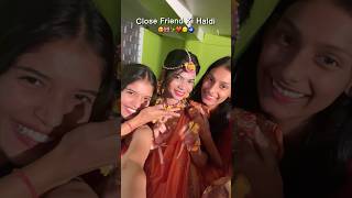 College Friends Ki Haldi😭✨🎀 wedding minivlog vlog shortsviral shorts weddingseason [upl. by Ytnom715]