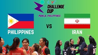 AVC Live PHILIPPINES vs IRAN  AVC 2024 Asian Womens Volleyball Challenge Cup Live Score [upl. by Elok]