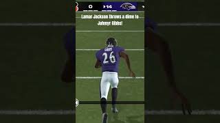 Lamar Jackson passing Tdnflfootball lamarjackson touchdown madden25 nfl nflhighlights shorts [upl. by Junieta]