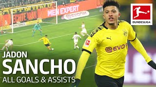 Jadon Sancho  All Goals and Assists 201920 [upl. by Akihsar]