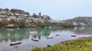 The English Countryside in Autumn  Walking Newton Ferrers to Noss Mayo  Rain Walking tour 4k [upl. by Lebasiram785]