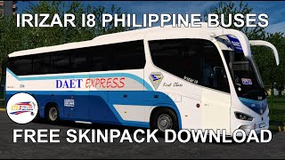 DAET EXPRESS FIRST CLASS Irizar i8 Skinpack SHOWCASE FREE DOWNLOAD  Euro Truck Simulator 2 Bus Mods [upl. by Augusto]