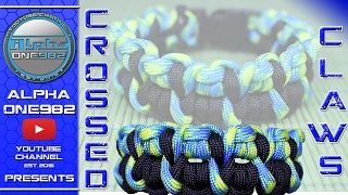 Crossed Claws Paracord Bracelet How To [upl. by Rubens]