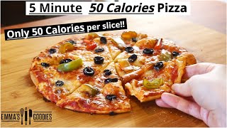 ONLY 50 Calories PIZZA  LOW CALORIE PIZZA RECIPE  50 cal per slice [upl. by Verlee]