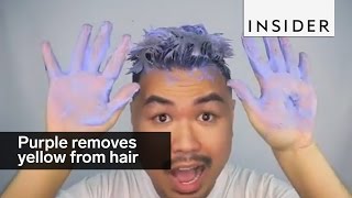 Purple Shampoo Removes Brassy Yellow Tones [upl. by Hayott]