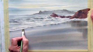 painting wet sand in watercolor [upl. by Baily]