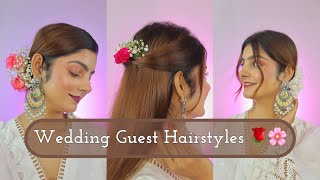 Wedding Guest Hairstyles  Hairstyles for beginners 🌹🌸 [upl. by Weissman]