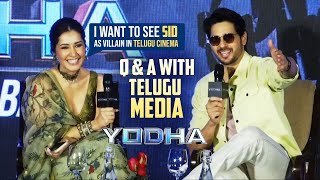 Raashii Khanna and Sidharth Malhotra Q amp A With Telugu Media  Yodha Press Meet [upl. by Inittirb]