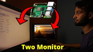 Build dual monitor setup with Raspberry pi 4  How to make pc with Raspberry pi 4  raspberrypi4 [upl. by Edmanda330]