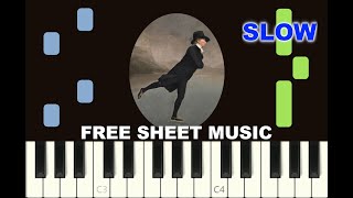 SLOW piano tutorial quotVALSE DES PATINEURS  SKATERS WALTZquot with free sheet music pdf [upl. by Mears537]