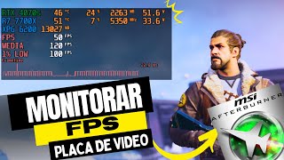 Como Exibir o FPS na Tela com MSI Afterburner  Tutorial Completo [upl. by Pudendas932]