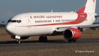 Air Algérie 737800 take off 18R at Lyon St Exupéry LYSLFLL [upl. by Ayoj]