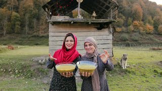 Traditional tasty Kurdish Tarkhineh Soup  Cooking Over a Campfire  سوپ کردی ترخینه  ASMR [upl. by Ephrem100]