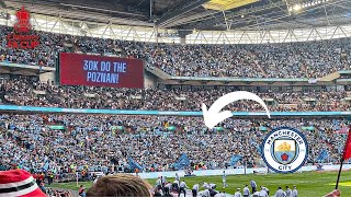 30k Man City Fans doing the Poznan at Wembley [upl. by Burtis433]