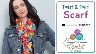 Knit Twist amp Twirl Scarf Pattern  BEGINNER  The Crochet Crowd [upl. by Luing386]