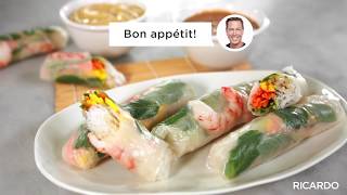 Rouleau de printemps vietnamien aux crevettes  Recette SOCOOKING [upl. by Manoff995]