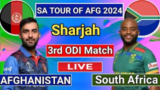 Afghanistan vs South Africa 3rd ODI Match Today Live Score amp Commentary [upl. by Aneehsak381]