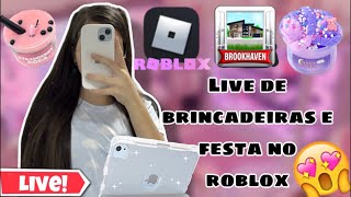 LIVE jogos e brincadeiras no roblox 🥳🥳 [upl. by Kinchen]