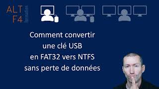 Comment convertir une clé USB en FAT32 vers NTFS sans perte de données [upl. by Sybil]