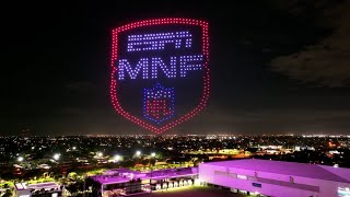 Miami Dolphins Monday Night Football Drone Light Show Extended Cut [upl. by Gilmore]