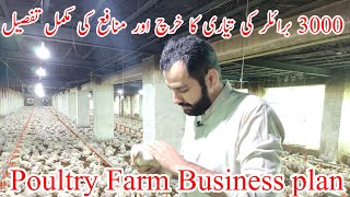 Broiler Chicken farming in Pakistan  3000 broiler feasibility  Poultry farm business plan [upl. by Llyrat]